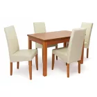 Be-DSZ fa asztallapos étkezőasztal 120+40x70 Éger