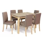 Mo-DSZ fa asztallapos étkezőasztal 120+40x80 Dió