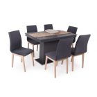 Fa asztallapos étkezőasztal Matt sötétszürke T1650-2-6568