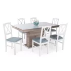 Üveglapos asztal fehér 160 Canyon tölgy T17214-1-795