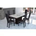 Üveglapos asztal fehér 160 Sonoma T17214-2-5191