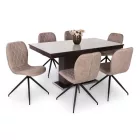 Üveglapos asztal fehér 160 Wenge T17214-2-5192