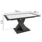 Fa étkezőasztal Canterbury 160 T20145-1-45