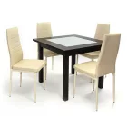 Négyzetes étkezőasztal Sötét avellino 90 T2097-2-5117