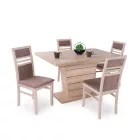 Fa asztallapos étkezőasztal Artisan tölgy T22329-2-6595