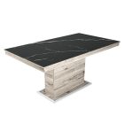 Üveglapos asztal fekete márvány 160 Sonoma T23244-2-6582