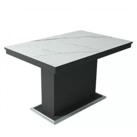   Üveglapos asztal fehér márvány 120 Matt sötétszürke T23251-2-6592