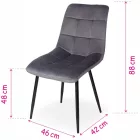 Favázas étkezőszék szürke T24246