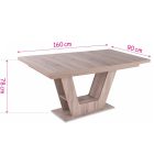 Fa asztallapos étkezőasztal Artisan tölgy T24252-2-6664