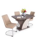 Fa asztallapos étkezőasztal Fehér - Matt sötétszürke T24767-2-6669