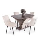 Fa asztallapos étkezőasztal Sonoma tölgy - Fehér T24767-2-6670