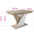 Fa asztallapos étkezőasztal Sonoma tölgy - Fehér T24767-2-6670