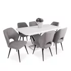Fa asztallapos étkezőasztal Sonoma tölgy - Fehér T24768-2-6673