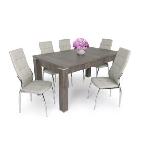   6 személyes kibővíthető étkezőgarnitúra 6 db székkel T25072