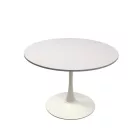 Kör asztal 110 cm Fehér Fehér T27713-2-6909