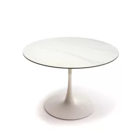 Kör asztal 110 cm Fehér márvány Fehér T27714-2-6911