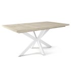 DRT-DM Fa étkezőasztal fehér lábbal Artisan tölgy
