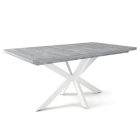 DRT-DM Fa étkezőasztal fehér lábbal Artisan tölgy