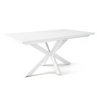 DRT-DM Fa étkezőasztal fehér lábbal Artisan tölgy
