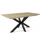 Fa étkezőasztal fekete lábbal Artisan tölgy T28002-2-6925