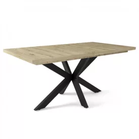   Fa étkezőasztal fekete lábbal Artisan tölgy T28002-2-6925