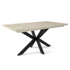 DRT-DM Fa étkezőasztal fekete lábbal Artisan tölgy