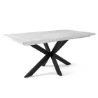 DRT-DM Fa étkezőasztal fekete lábbal Artisan tölgy