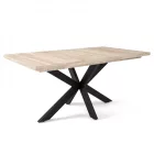 Fa étkezőasztal fekete lábbal Sonoma tölgy T28002-2-6933