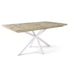Fa étkezőasztal fehér lábbal Artisan tölgy T28048-2-6936