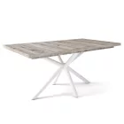 Fa étkezőasztal fehér lábbal Artisan tölgy T28048-2-6936