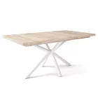 Fa étkezőasztal fehér lábbal Artisan tölgy T28048-2-6936