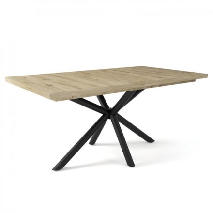 Fa étkezőasztal fekete lábbal Artisan tölgy T28049-2-6947