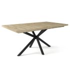 Fa étkezőasztal fekete lábbal Artisan tölgy T28049-2-6947