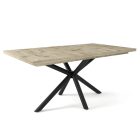 Fa étkezőasztal fekete lábbal Artisan tölgy T28049-2-6947