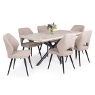 6 személyes kibővíthető étkező garnitúra T28055