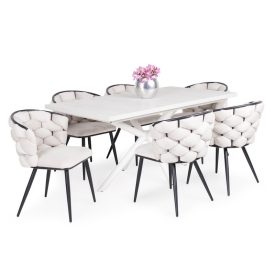 6 személyes kibővíthető étkező garnitúra T28063