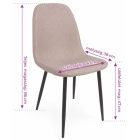 Te-DM favázas étkezőszék Bézs