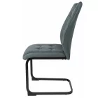 Fémvázas étkezőszék sötétszürke T28691