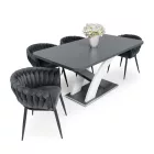 Fémvázas étkezőszék grafit T28697