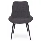 Fémvázas étkezőszék sötétszürke T28701