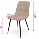 Fémvázas étkezőszék világosbarna T28718