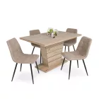 Fémvázas étkezőszék világosbarna T28718