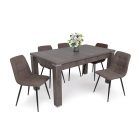 Fémvázas étkezőszék sötétbarna T28720