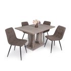 Fémvázas étkezőszék sötétbarna T28720