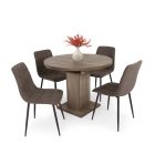 Fémvázas étkezőszék sötétbarna T28720