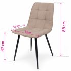 Fémvázas étkezőszék sötétbarna T28720