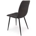 Fémvázas étkezőszék fekete T28721