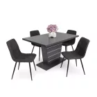 Fémvázas étkezőszék fekete T28721