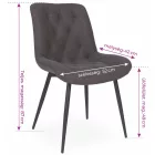 Fémvázas étkezőszék bézs T28722