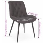 Fémvázas étkezőszék barna T28724